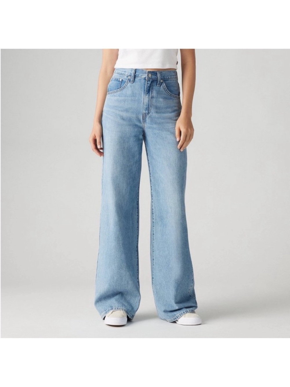 NWT Levi's Women's High-Rise Cinch Baggy Jeans - Invested Indigo